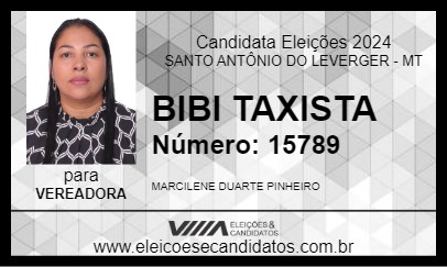 Candidato BIBI TAXISTA 2024 - SANTO ANTÔNIO DO LEVERGER - Eleições