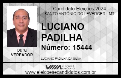 Candidato LUCIANO PADILHA 2024 - SANTO ANTÔNIO DO LEVERGER - Eleições