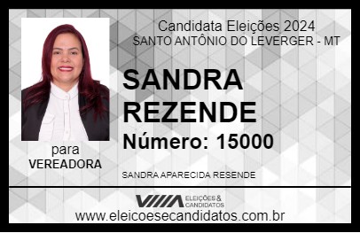 Candidato SANDRA RESENDE 2024 - SANTO ANTÔNIO DO LEVERGER - Eleições