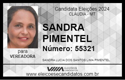 Candidato SANDRA PIMENTEL 2024 - CLÁUDIA - Eleições