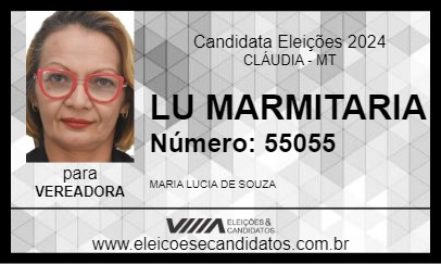 Candidato LU MARMITARIA 2024 - CLÁUDIA - Eleições