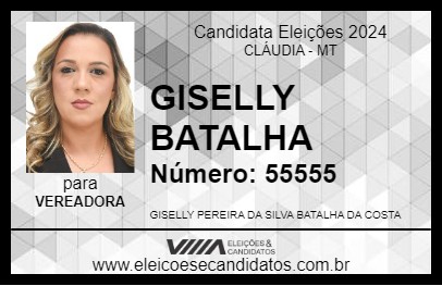 Candidato GISELLY BATALHA 2024 - CLÁUDIA - Eleições