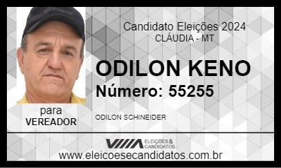 Candidato ODILON KENO 2024 - CLÁUDIA - Eleições