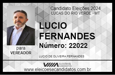 Candidato LUCIO FERNANDES 2024 - LUCAS DO RIO VERDE - Eleições