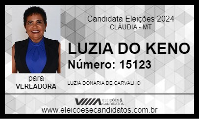 Candidato LUZIA DO KENO 2024 - CLÁUDIA - Eleições