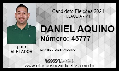 Candidato DANIEL AQUINO 2024 - CLÁUDIA - Eleições