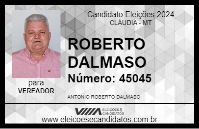 Candidato ROBERTO DALMASO 2024 - CLÁUDIA - Eleições