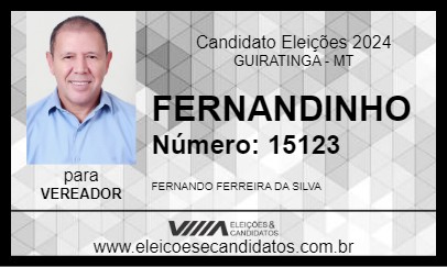 Candidato FERNANDINHO 2024 - GUIRATINGA - Eleições