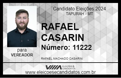 Candidato RAFAEL CASARIN 2024 - TAPURAH - Eleições