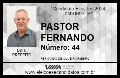 Candidato PASTOR FERNANDO 2024 - CARLINDA - Eleições