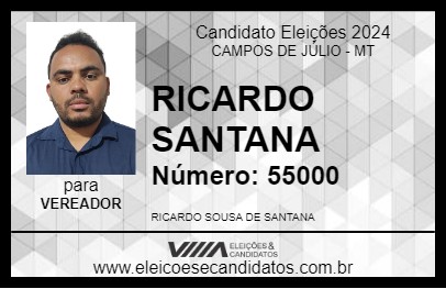 Candidato RICARDO SANTANA 2024 - CAMPOS DE JÚLIO - Eleições