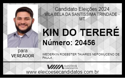 Candidato KIN DO TERERÉ 2024 - VILA BELA DA SANTÍSSIMA TRINDADE - Eleições