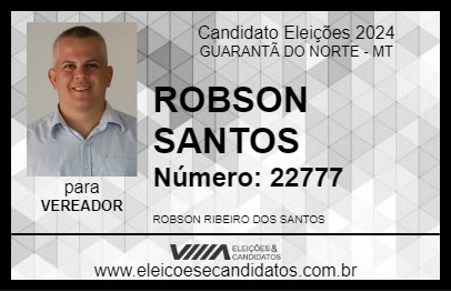 Candidato ROBSON SANTOS 2024 - GUARANTÃ DO NORTE - Eleições