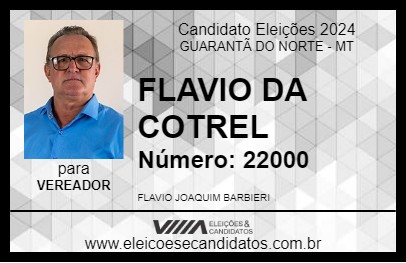 Candidato FLAVIO DA COTREL 2024 - GUARANTÃ DO NORTE - Eleições