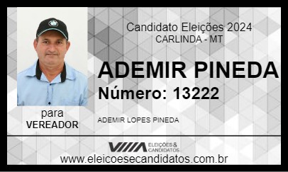 Candidato ADEMIR PINEDA 2024 - CARLINDA - Eleições