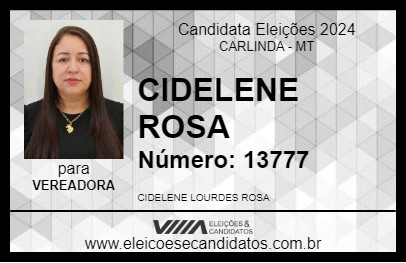 Candidato CIDELENE ROSA 2024 - CARLINDA - Eleições