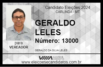 Candidato GERALDO LELES 2024 - CARLINDA - Eleições