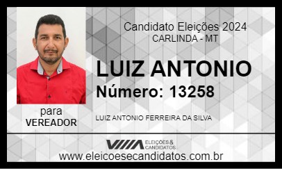 Candidato LUIZ ANTONIO 2024 - CARLINDA - Eleições