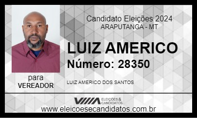 Candidato LUIZ AMERICO 2024 - ARAPUTANGA - Eleições