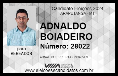 Candidato ADNALDO BOIADEIRO 2024 - ARAPUTANGA - Eleições