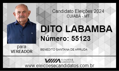 Candidato DITO LABAMBA 2024 - CUIABÁ - Eleições