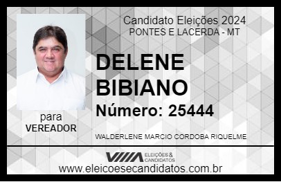 Candidato DELENE BIBIANO 2024 - PONTES E LACERDA - Eleições