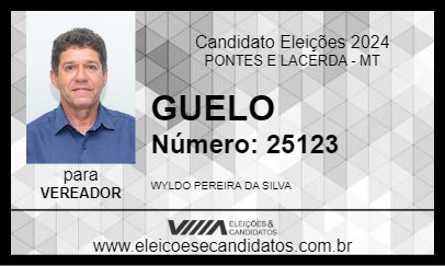 Candidato GUELO 2024 - PONTES E LACERDA - Eleições