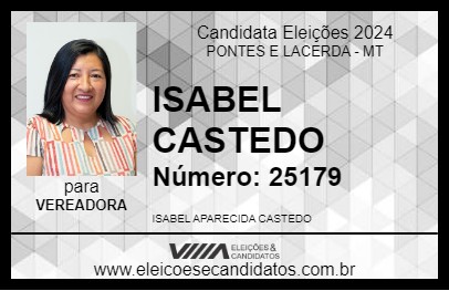 Candidato ISABEL CASTEDO 2024 - PONTES E LACERDA - Eleições