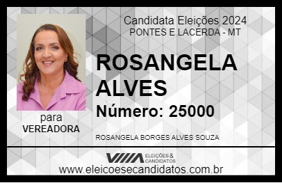 Candidato ROSANGELA ALVES 2024 - PONTES E LACERDA - Eleições