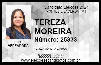 Candidato TEREZA MOREIRA 2024 - PONTES E LACERDA - Eleições