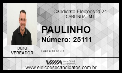 Candidato PAULINHO 2024 - CARLINDA - Eleições