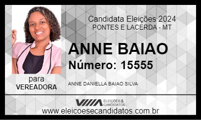 Candidato ANNE BAIAO 2024 - PONTES E LACERDA - Eleições