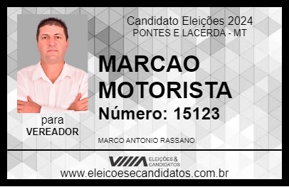 Candidato MARCAO MOTORISTA 2024 - PONTES E LACERDA - Eleições