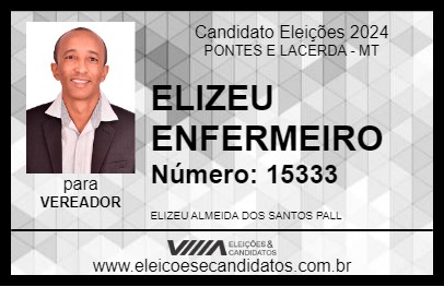 Candidato ELIZEU ENFERMEIRO 2024 - PONTES E LACERDA - Eleições