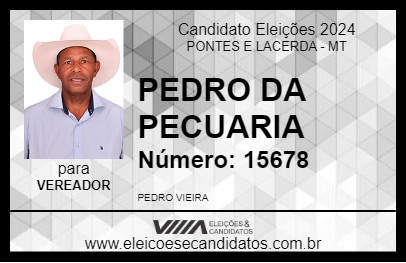 Candidato PEDRO DA PECUARIA 2024 - PONTES E LACERDA - Eleições