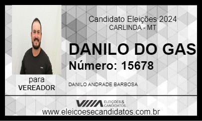 Candidato DANILO DO GAS 2024 - CARLINDA - Eleições