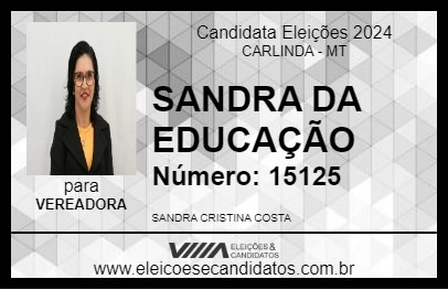 Candidato SANDRA DA EDUCAÇÃO 2024 - CARLINDA - Eleições