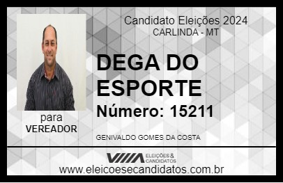 Candidato DEGA DO ESPORTE 2024 - CARLINDA - Eleições