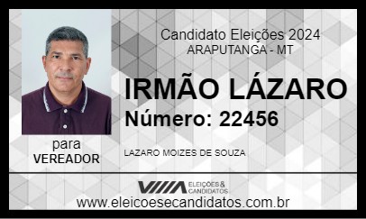 Candidato IRMÃO LÁZARO 2024 - ARAPUTANGA - Eleições