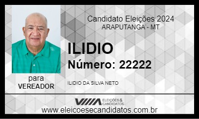 Candidato ILIDIO 2024 - ARAPUTANGA - Eleições