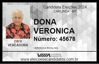 Candidato DONA VERONICA 2024 - CARLINDA - Eleições