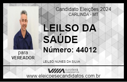 Candidato LEILSO DA SAÚDE 2024 - CARLINDA - Eleições