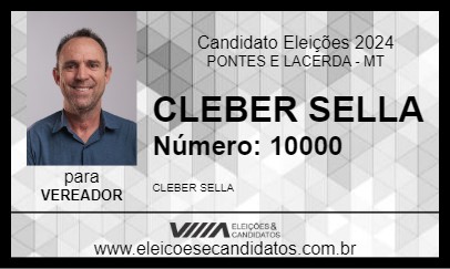 Candidato CLEBER SELLA 2024 - PONTES E LACERDA - Eleições