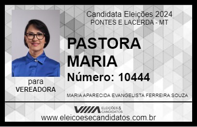 Candidato PASTORA MARIA 2024 - PONTES E LACERDA - Eleições