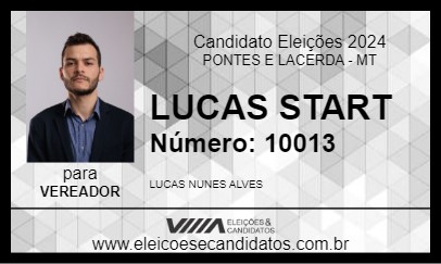 Candidato LUCAS START 2024 - PONTES E LACERDA - Eleições