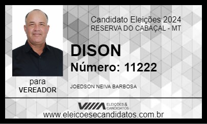 Candidato DISON 2024 - RESERVA DO CABAÇAL - Eleições