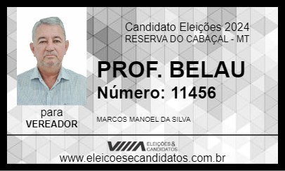 Candidato PROF. BELAU 2024 - RESERVA DO CABAÇAL - Eleições