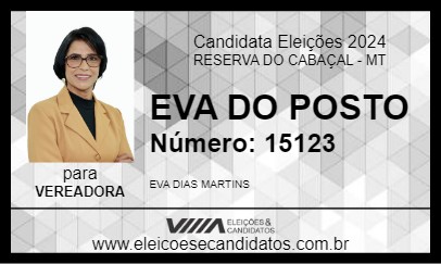 Candidato EVA DO POSTO 2024 - RESERVA DO CABAÇAL - Eleições