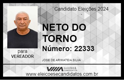 Candidato NETO DO TORNO 2024 - CARLINDA - Eleições