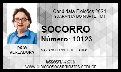 Candidato SOCORRO 2024 - GUARANTÃ DO NORTE - Eleições